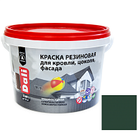 Краска резиновая Dali для кровли, цоколя,фасада зеленая 3 кг
