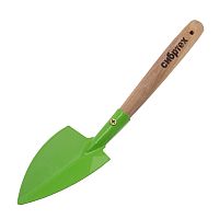 Совок посадочный широкий, 70 х 310 мм, стальной, деревянная рукоятка, Агроном, Сибртех