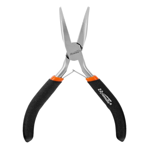 Длинногубцы изогнутые Mini, 130 мм, никелированные, авторазжим Sparta фото 3