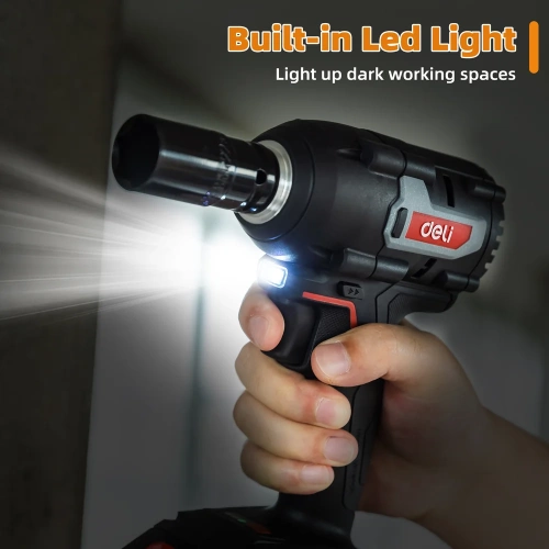 Профессиональный бесщеточный ударный гайковерт DELI DE-BS20-1 (Без АКБ и ЗУ, 350Нм, 0-2800 об/мин, 0-3600 уд/мин) 164343 фото 11 Профессиональный бесщеточный ударный гайковерт DELI DE-BS20-1 (Без АКБ и ЗУ, 350Нм, 0-2800 об/мин, 0-3600 уд/мин) 164343 фото 11