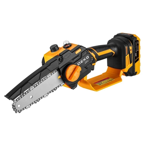 Пила цепная аккумуляторная DEKO DKCHS 20-6, 20В, 2x2.5Ач в кейсе 085-2014 фото 6