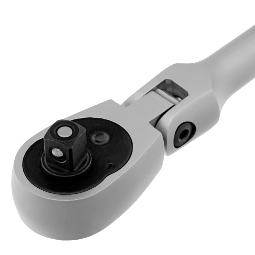 Ключ-трещотка шарнирный 3/8", СrV, 72 зуба, с быстрым сбросом, матовый хром Stels фото 7