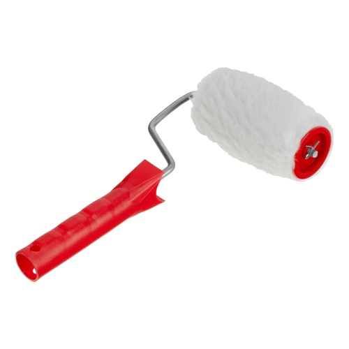 Валик "Искусственный мех", в сборе, 100 мм, D 48 мм, D ручки 6 мм, крепление шплинтом Сибртех фото 2