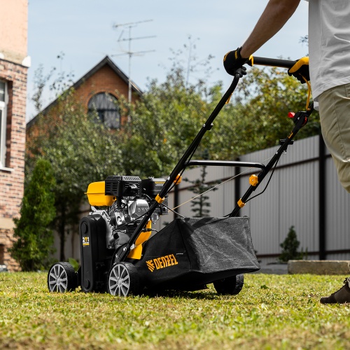 Скарификатор-аэратор бензиновый SAG-400, 212 см3, -15/+10 мм, 40 см Denzel фото 30