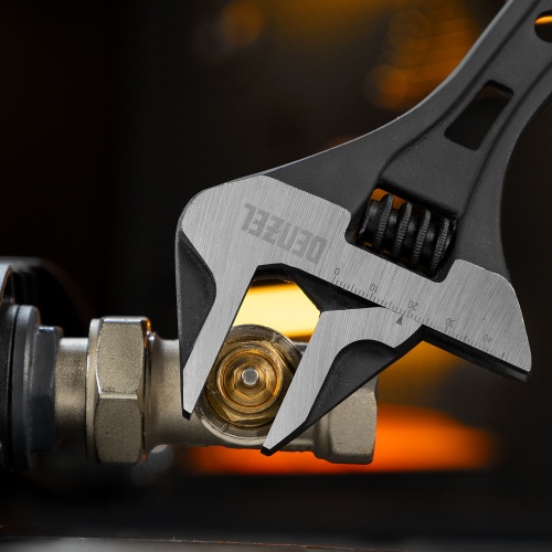 Ключ разводной, 300 мм, CrV, кованый Denzel фото 9