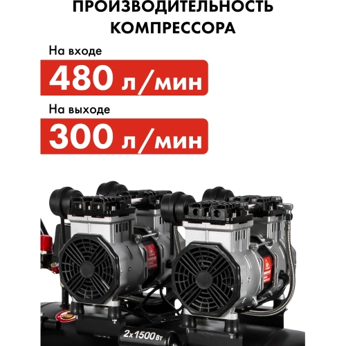 Безмасляный поршневой компрессор QUATTRO ELEMENTI PACIFIC 100-480 480 л/мин, 100 л, 3.5 л.с, 8 бар 915-373 фото 11 Безмасляный поршневой компрессор QUATTRO ELEMENTI PACIFIC 100-480 480 л/мин, 100 л, 3.5 л.с, 8 бар 915-373 фото 11