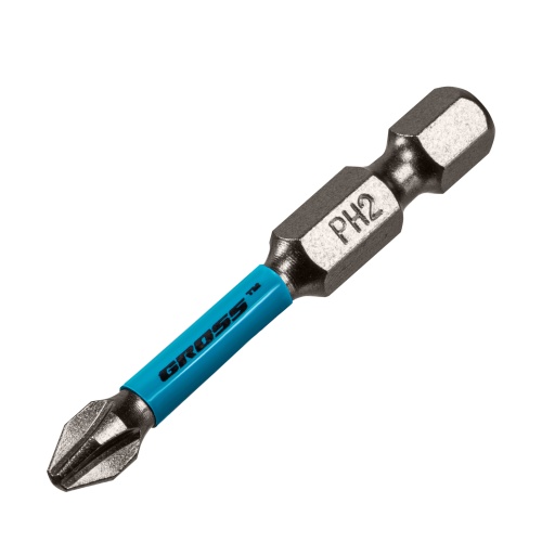 Бита торсионная PH2 x 50 мм, для ударных шуруповертов, 10 шт. Gross фото 3