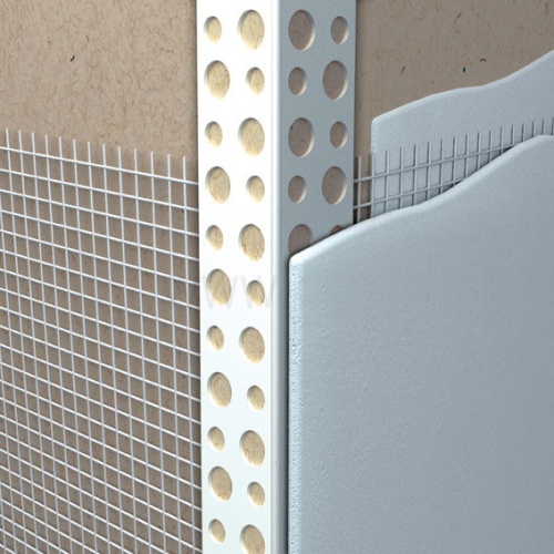 Профиль угловой ПВХ с армирующей сеткой 10х15 мм 2500 мм фото 3