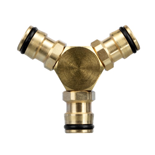 Тройник для разветвления или соединения, штуцерный, латунный Palisad фото 2