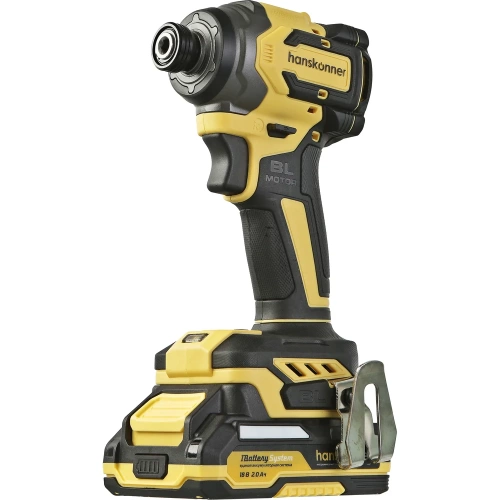 Винтоверт Hanskonner удар б/щ, 18В,1BatterySystem, 280Нм,1/4",2x2Ач, кейс HCD20280BLWC фото 7