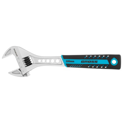 Ключ разводной, 250 мм, CrV, двухкомпонентная ручка Gross фото 3