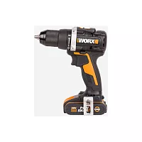 Аккумуляторная бесщёточная дрель-шуруповерт WORX 20В, 60Нм, бесщеточная, 2Ач х2, ЗУ, кейс WX102
