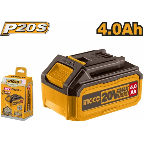 Аккумуляторная батарея INGCO SUPER INDUSTRIAL 20В/4.0Ач FBLI20021 фото 3 Аккумуляторная батарея INGCO SUPER INDUSTRIAL 20В/4.0Ач FBLI20021 фото 3