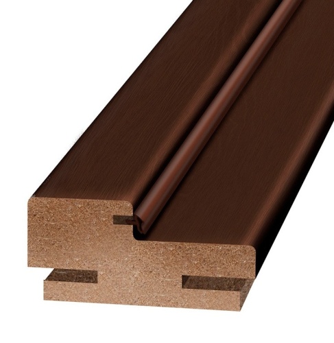 Брус дверной телескопический коробочный экошпон Olovi Дуб Луго темный с уплотнителем без фурнитуры без притвора 2050х70х28 мм