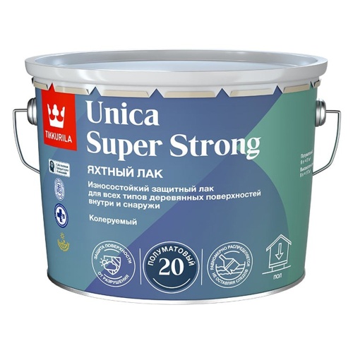 Лак универсальный Tikkurila Unica Super Strong 700014013 база EP полуматовая 9 л