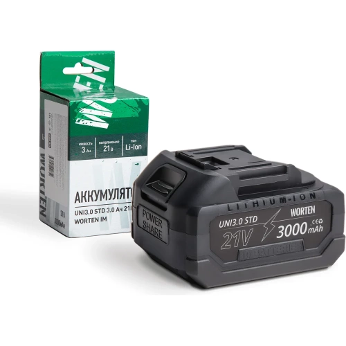 Аккумулятор WORTEN UNI3.0 STD, 3.0Ач 21В КА-90000585 Аккумулятор WORTEN UNI3.0 STD, 3.0Ач 21В КА-90000585