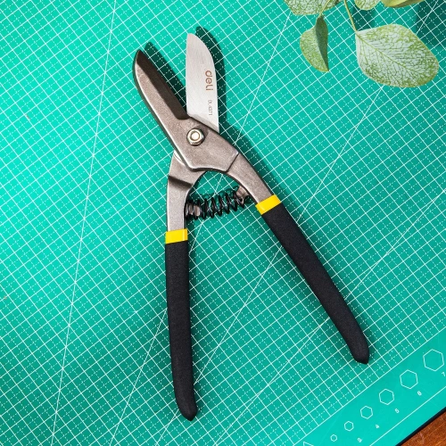 Ножницы по металлу DELI dl4371 прямые, легированная сталь, двухкомпонентная рукоять 118718 фото 7