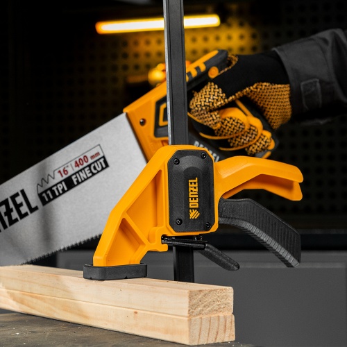 Струбцина F-образная, быстрозажимная, 300 х 80 мм, усиленный нейлоновый корпус Denzel фото 12