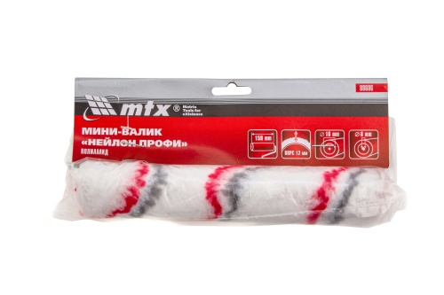 Мини-валик сменный, "Нейлон Профи", 150 мм, ворс 12 мм, D 16 мм, D ручки 6 мм, полиамид MTX фото 5