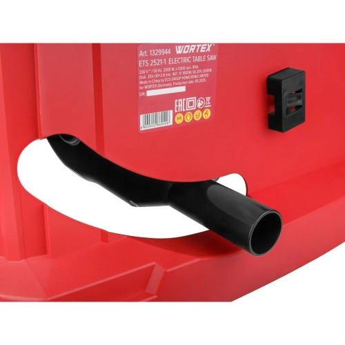 Станок распиловочный настольный WORTEX ETS 2521-1 в кор. 255 мм, 2000 Вт, 5000 об/мин 1329944 фото 6