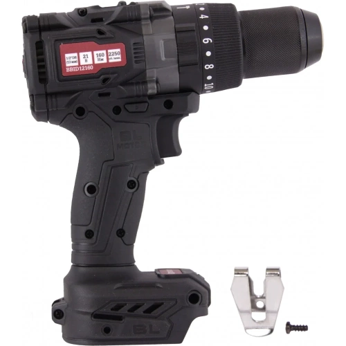 Дрель-шуруповерт ударная аккумуляторная бесщёточная Thorvik BBID12160DNB 1/2DR, 21В, 160 Нм, без АКБ и З/У 053910 фото 5