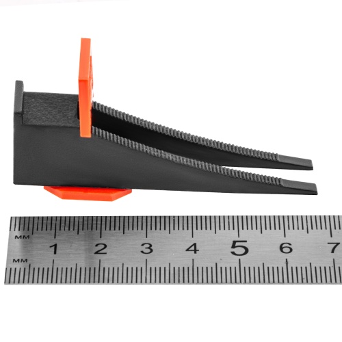 Система выравнивания плитки (СВП) комплект: зажимы, клинья (50/50 шт) упаковка ведро Сибртех фото 2