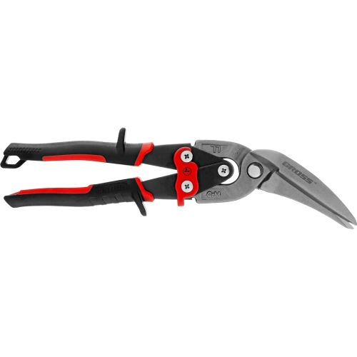 Ножницы по металлу GROSS PIRANHA 270 мм, прямой и левый проходной рез, сталь - СrMo, двухкомп. рук-ки 78331 фото 6