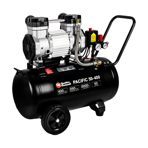 Безмасляный поршневой компрессор QUATTRO ELEMENTI PACIFIC 50-400 400 л/мин, 50 л, 3 л.с, 8 бар 915-359 фото 7