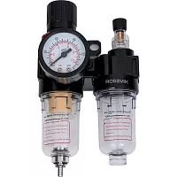 Фильтр регулятор с манометром и лубрикатором (FR+L, F1/4") Rossvik F154/1.R