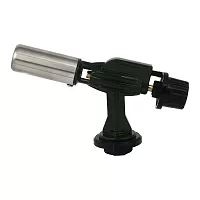 Горелка газ. с пьезорозжигом, ЕРМАК цанговый захват, шир. сопло, алюминиевый корпус, 14х4х7,5см 333-096