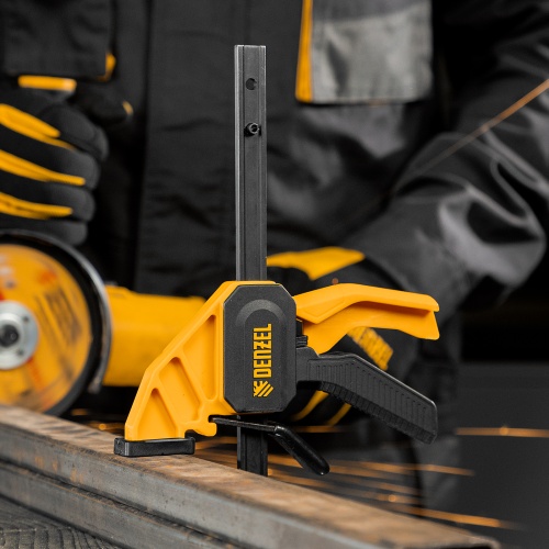 Струбцина F-образная, быстрозажимная, 150 х 55 мм, усиленный нейлоновый корпус Denzel фото 8