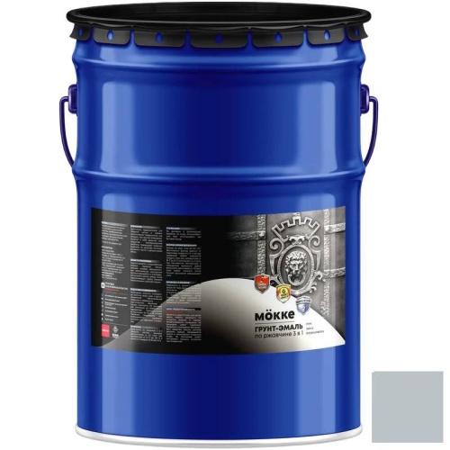 Грунт-эмаль алкидно-уретановая Mokke 01038 3 в 1 серая 20 кг