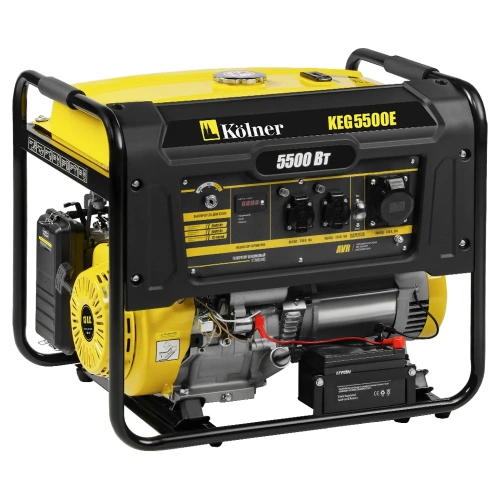 Генератор бензиновый Kolner 5.5 кВт, электростартер, медь LCD, 3х230 В, 35л, KEG 5500Е, 8040200266 Генератор бензиновый Kolner 5.5 кВт, электростартер, медь LCD, 3х230 В, 35л, KEG 5500Е, 8040200266