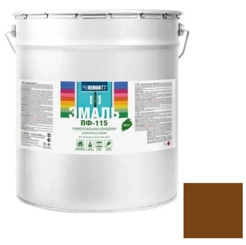 Эмаль Proremontt ПФ-115 шоколадно-коричневая 20 кг