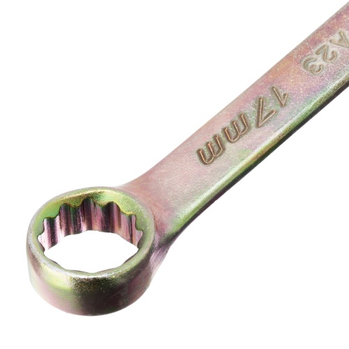 Ключ комбинированный, 17 мм, желтый цинк Сибртех фото 4