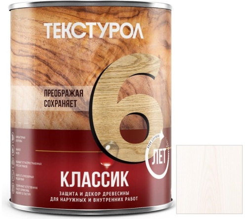 Средство для защиты древесины Текстурол Классик белый 1 л