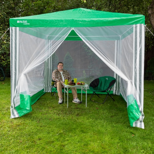 Тент садовый с москитной сеткой, 2.5 х 2.5/2.4, Camping Palisad фото 16