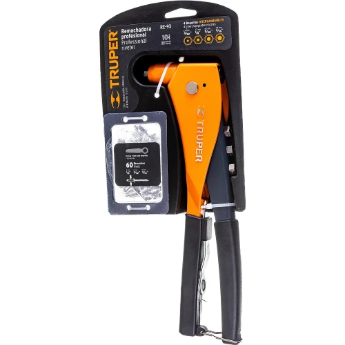 Заклепочный пистолет  размеры 3/32, 1/18, 5/32, 3/16 . 60 клепок в комплекте TRUPER 17961 фото 8