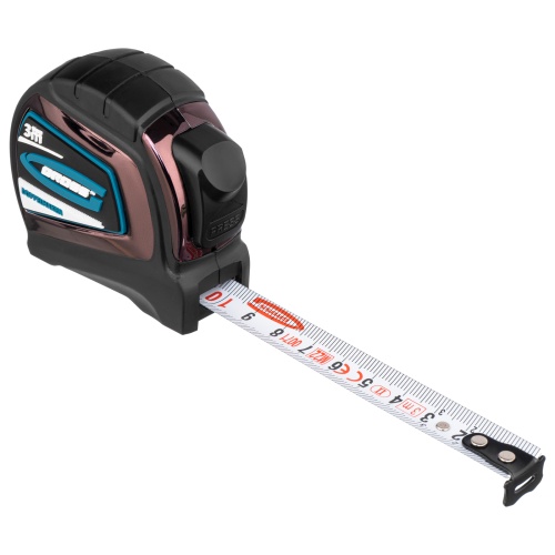 Рулетка "Doppelhaken",3 м x 16 мм,односторонний зацеп,Нейлон,двусторонняя шкала,автоматическая фиксация Gross фото 3