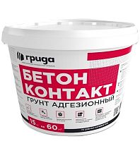 Грунт адгезионный Грида Бетон-Контакт Эко всесезонный розовый 15 кг
