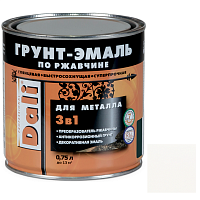 Грунт-эмаль по ржавчине Dali 3 в 1 гладкая белая RAL 9010 0,75 л