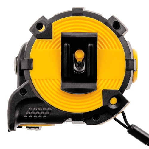 Рулетка 5м х 25мм, автоматич. фиксац., нейлон. покрытие, магнит. зацеп, двухстор. разметка Denzel фото 4