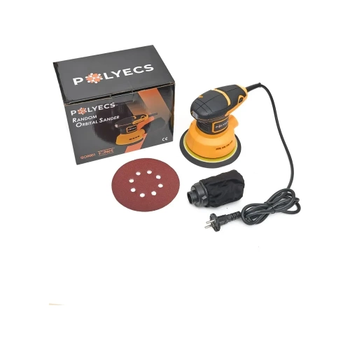 Шлифовальная машинка эксцентриковая Polyecs 150 мм, 300 Вт, с пылесборником и регулятором оборотов POL-2104 фото 8 Шлифовальная машинка эксцентриковая Polyecs 150 мм, 300 Вт, с пылесборником и регулятором оборотов POL-2104 фото 8
