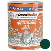 Грунт-эмаль DecoTech Professional 3 в 1 00-00015865 зеленая под RAL6005 0,9 кг