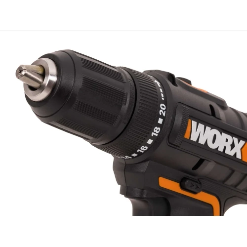 Аккумуляторная дрель-шуруповерт WORX 45Нм, 20В, без АКБ и ЗУ WX108.9 фото 5