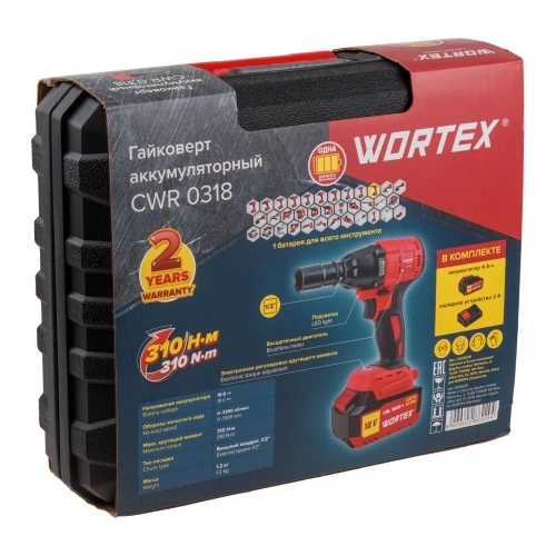 Аккумуляторный ударный гайковерт WORTEX CWR 0318 ALL1 0329229 фото 9 Аккумуляторный ударный гайковерт WORTEX CWR 0318 ALL1 0329229 фото 9