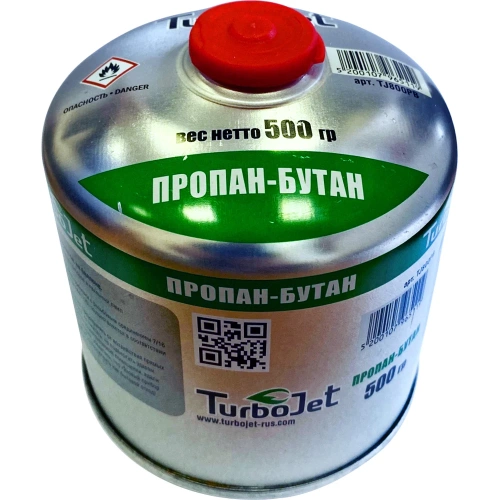 Газовый баллон Turbojet ПРОПАН-БУТАН 500 г, резьба 7/16 TJ800PB фото 3