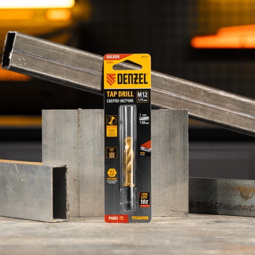 Сверло-метчик М12 х 1,75 мм, Р6М5// Denzel фото 7