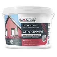Штукатурка структурная декоративная Лакра с эффектом зернистости 2 мм белая 15 кг