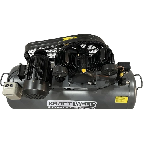 Компрессор поршневой KraftWell 580 л/мин, 10 бар, 200 л, 380 В, произв-ть 580 л/мин., объем ресивера 200 л KRW-AC580-200L фото 3